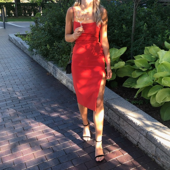 Cinq a Sept red midi dress - Picture 4 of 4